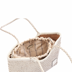 Artisan Leather – Woven Leather Tote Bag L – White