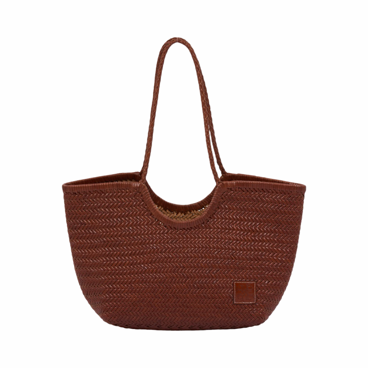 Artisan Leather – Woven Leather Tote Bag L – Brown