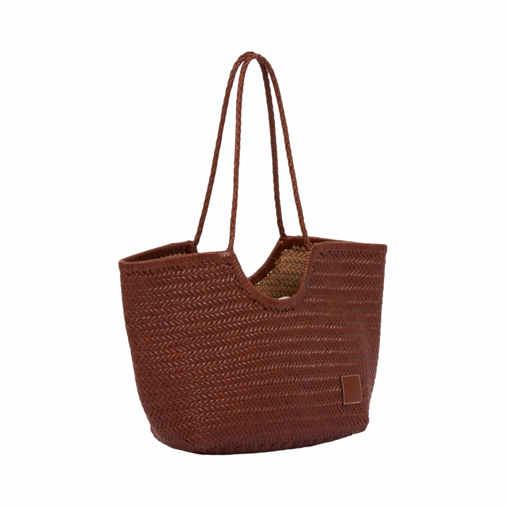 Artisan Leather – Woven Leather Tote Bag L – Brown
