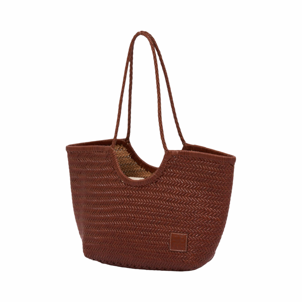 Artisan Leather – Woven Leather Tote Bag L – Brown