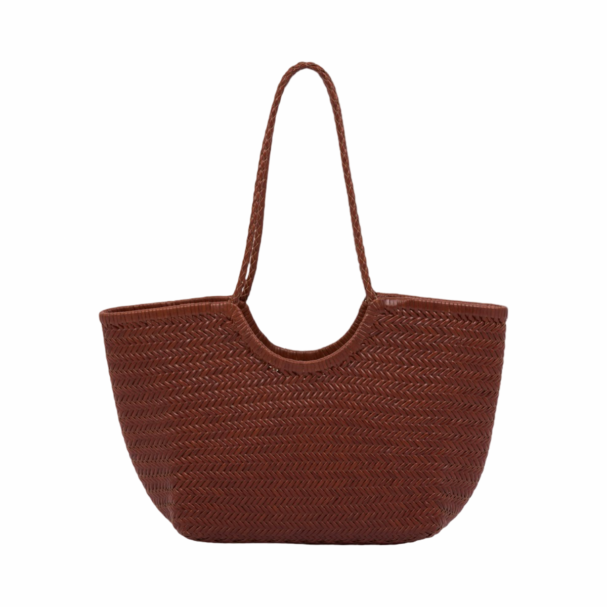 Artisan Leather – Woven Leather Tote Bag L – Brown