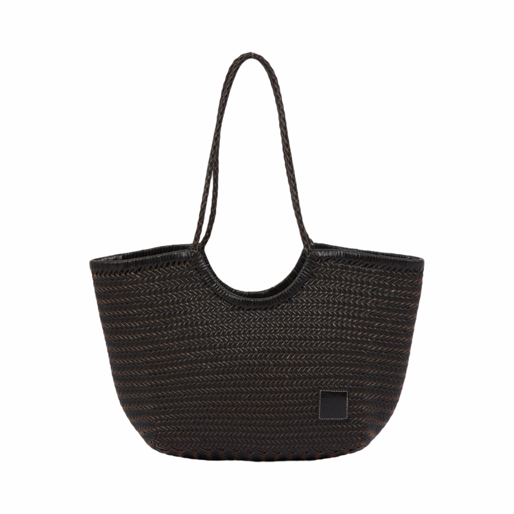 Artisan Leather – Woven Leather Tote Bag L – Black
