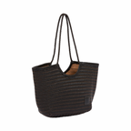 Artisan Leather – Woven Leather Tote Bag L – Black