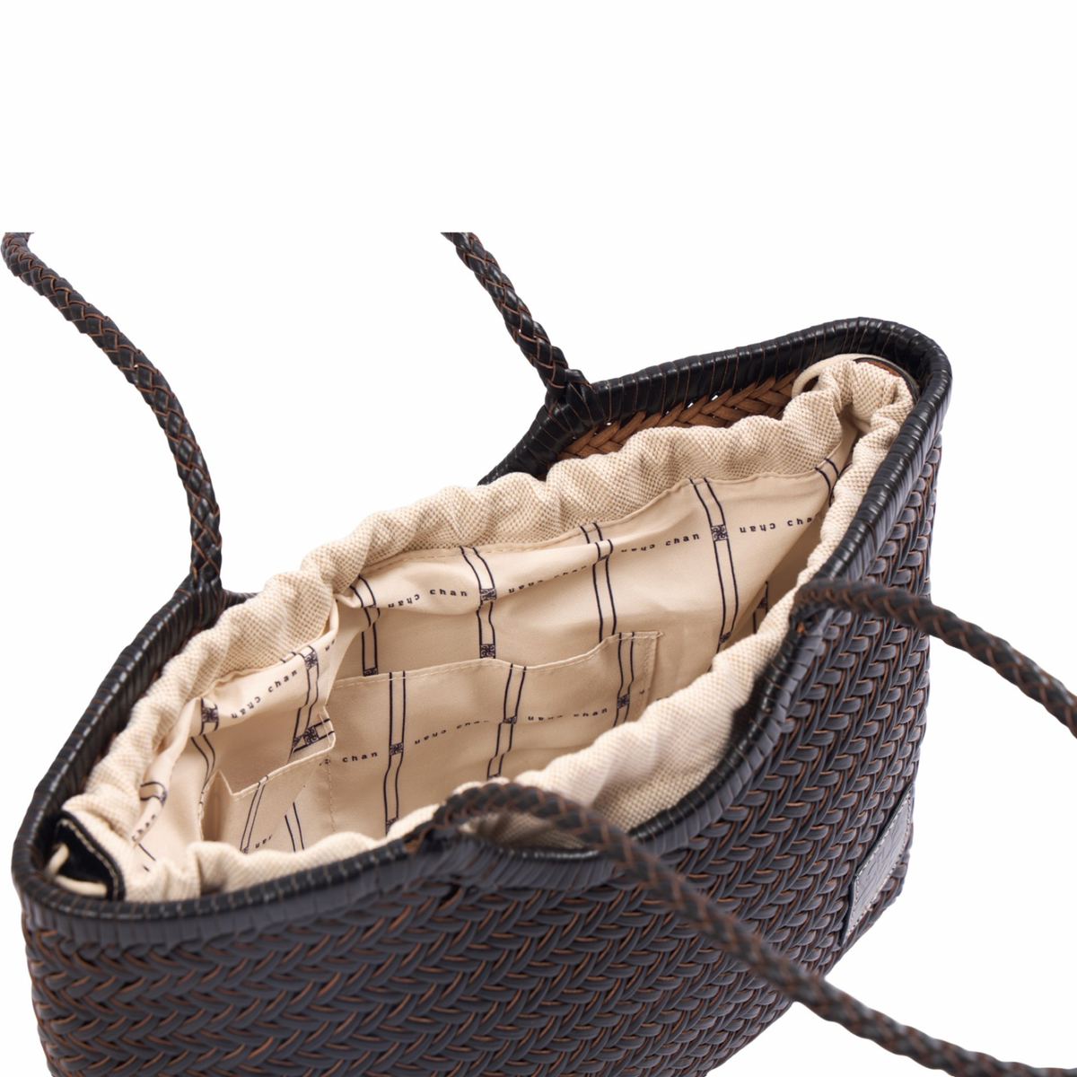 Artisan Leather – Woven Leather Tote Bag L – Black