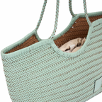 Artisan Leather – Woven Leather Tote Bag L – Blue