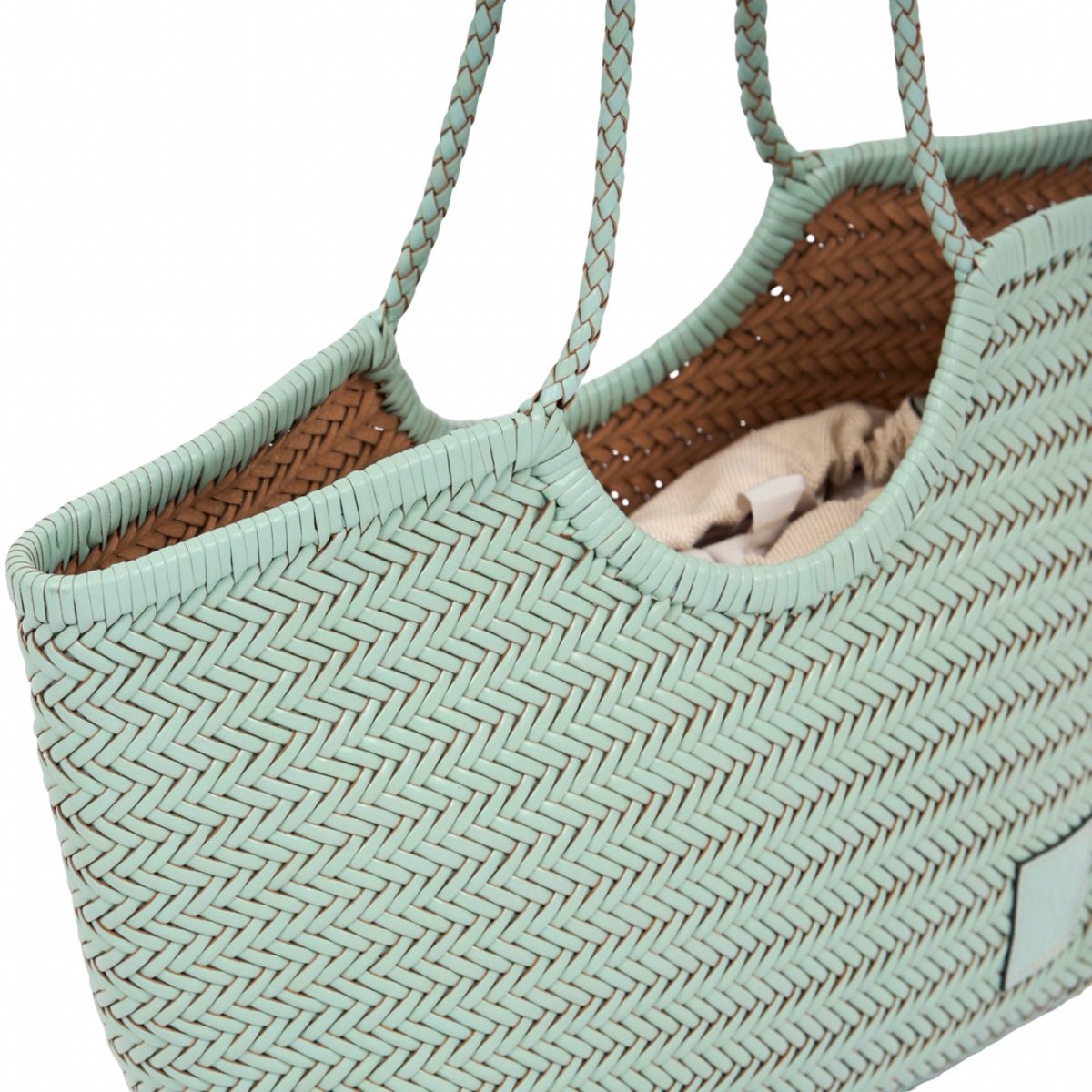 Artisan Leather – Woven Leather Tote Bag L – Blue