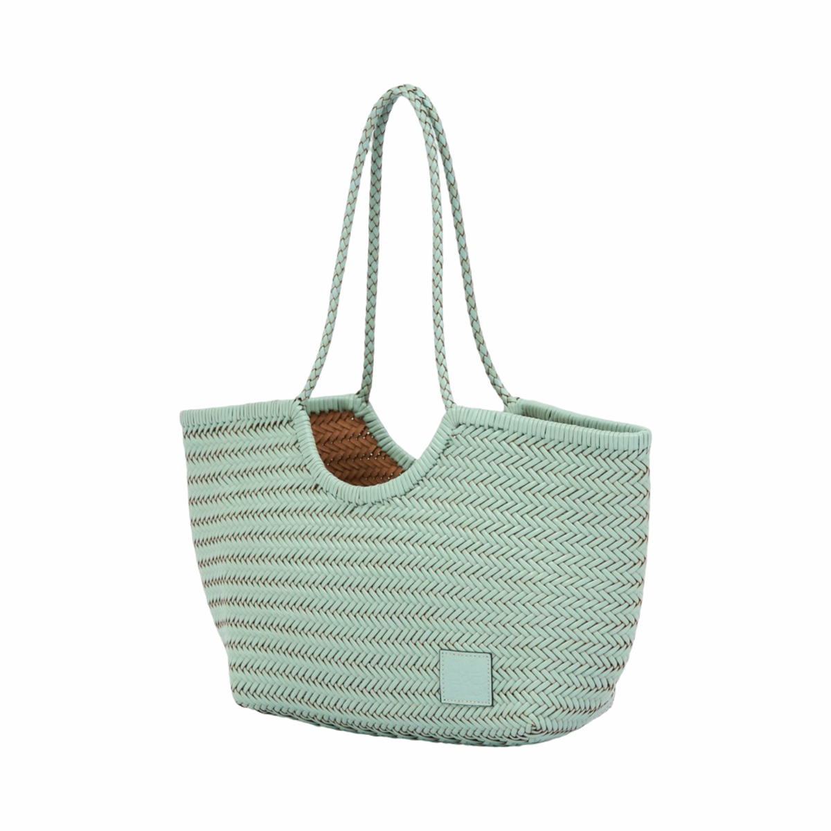 Artisan Leather – Woven Leather Tote Bag L – Blue
