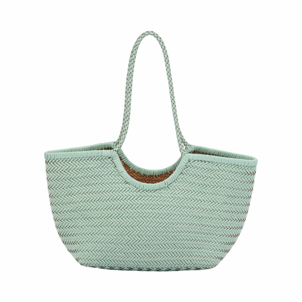 Artisan Leather – Woven Leather Tote Bag L – Blue