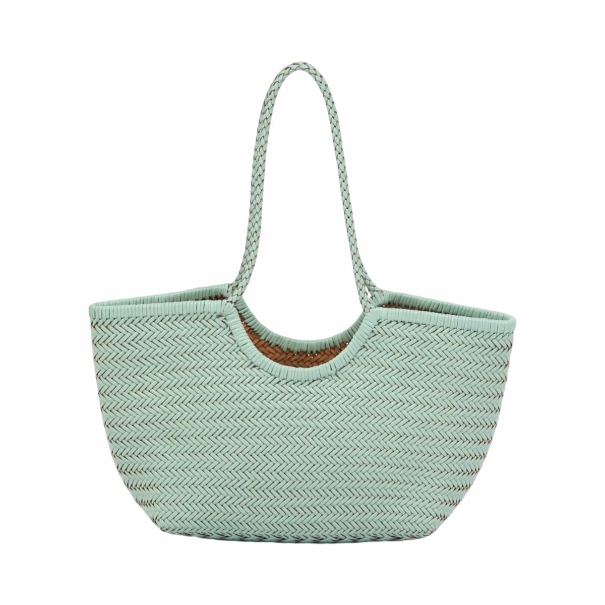 Artisan Leather – Woven Leather Tote Bag L – Blue