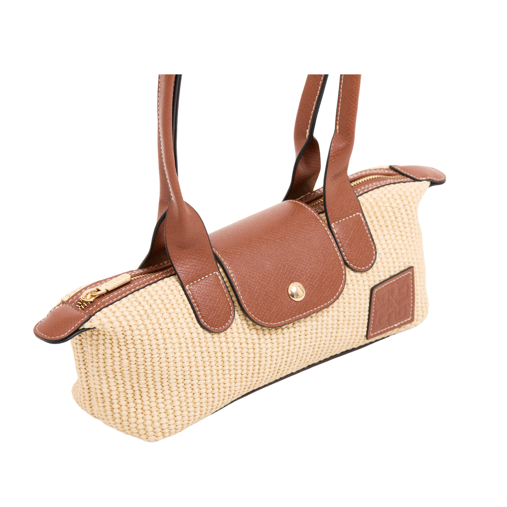 Resort Weave – Mini Shoulder Bag – Brown