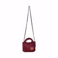 Signature Weave – Hobo Crossbody Bag S – Red Wine
