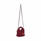Signature Weave – Hobo Crossbody Bag S – Red Wine