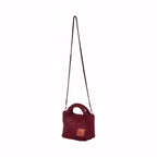 Signature Weave – Hobo Crossbody Bag S – Red Wine
