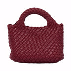 Signature Weave – Hobo Crossbody Bag S – Red Wine