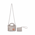 Signature Weave – Hobo Crossbody Bag S – Silver