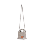 Signature Weave – Hobo Crossbody Bag S – Silver