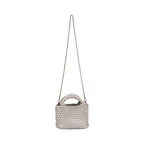 Signature Weave – Hobo Crossbody Bag S – Silver