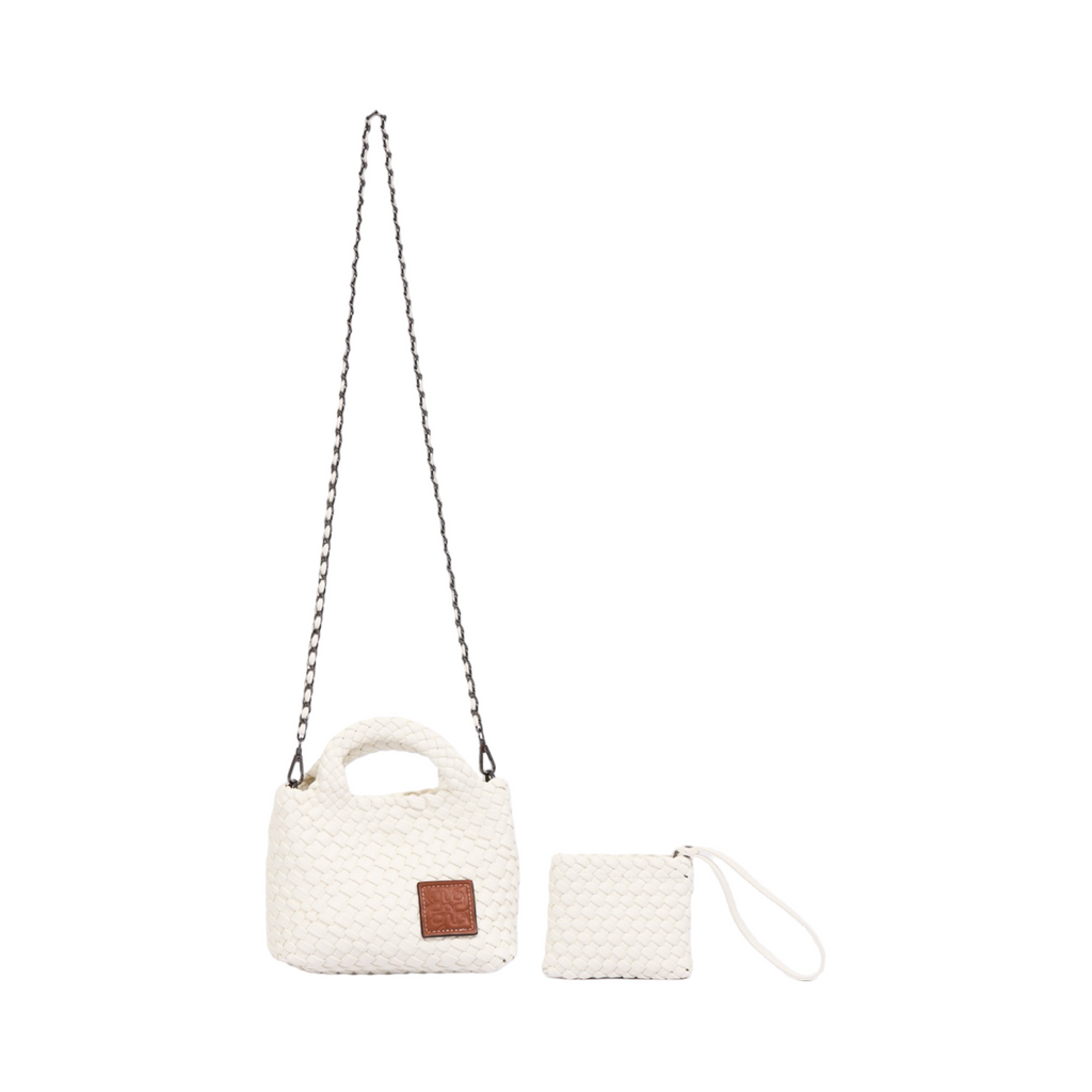 Signature Weave – Hobo Crossbody Bag S – White