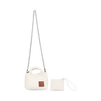 Signature Weave – Hobo Crossbody Bag S – White