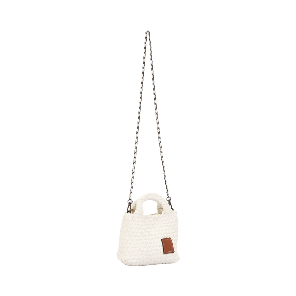 Signature Weave – Hobo Crossbody Bag S – White