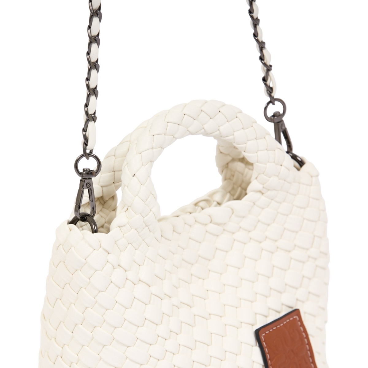 Signature Weave – Hobo Crossbody Bag S – White