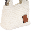 Signature Weave – Hobo Crossbody Bag S – White