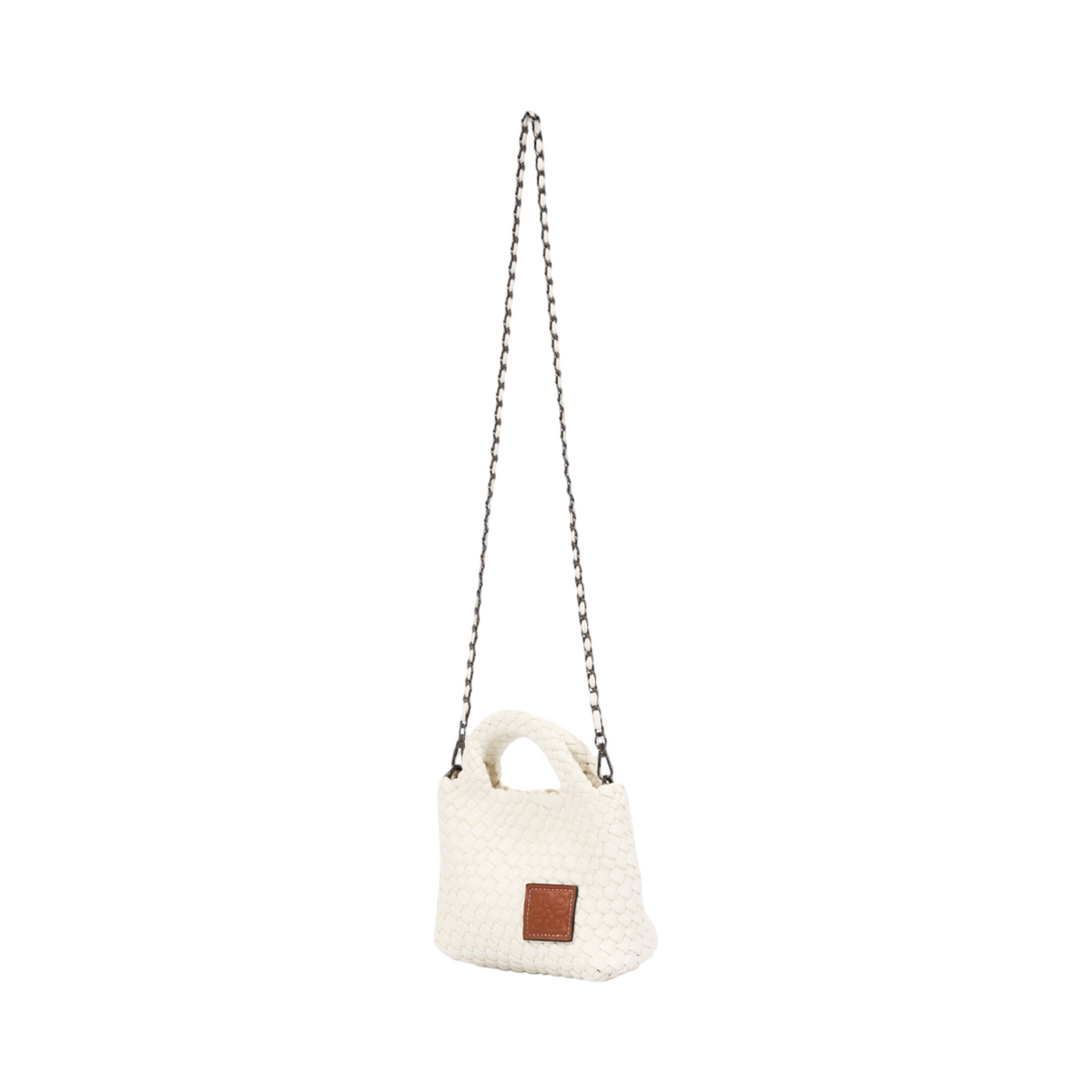 Signature Weave – Hobo Crossbody Bag S – White