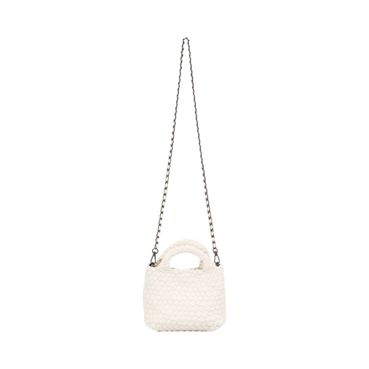 Signature Weave – Hobo Crossbody Bag S – White