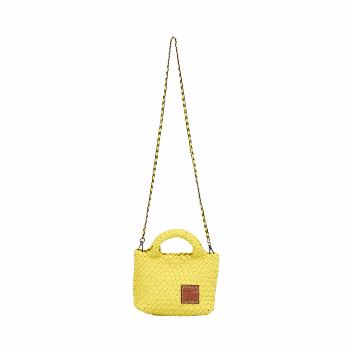 Signature Weave – Hobo Crossbody Bag S – Yellow