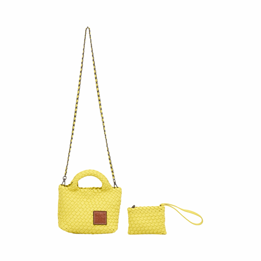 Signature Weave – Hobo Crossbody Bag S – Yellow