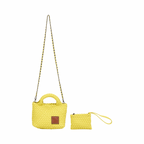 Signature Weave – Hobo Crossbody Bag S – Yellow