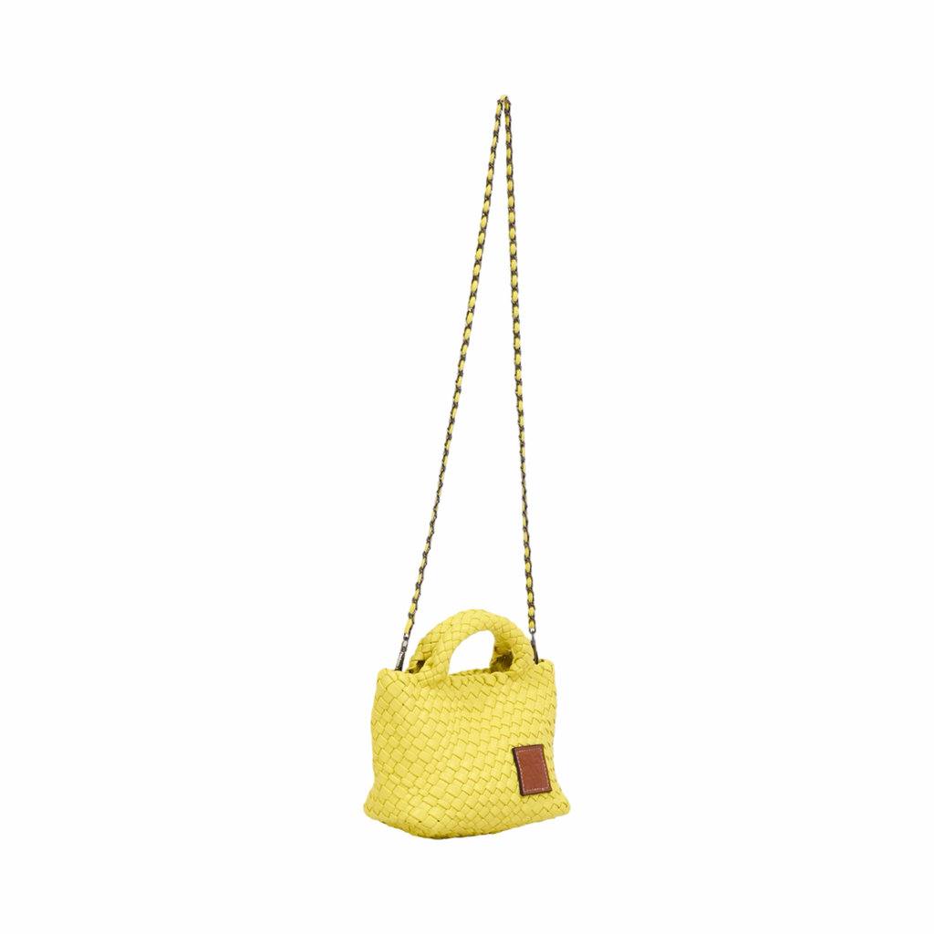 Signature Weave – Hobo Crossbody Bag S – Yellow