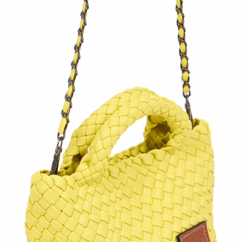 Signature Weave – Hobo Crossbody Bag S – Yellow