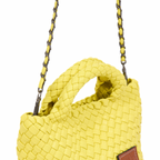 Signature Weave – Hobo Crossbody Bag S – Yellow