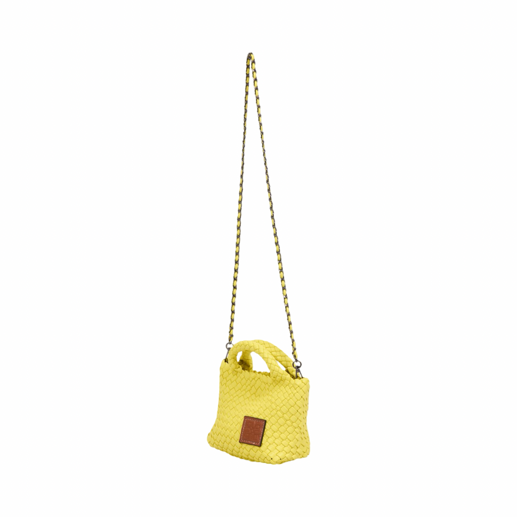 Signature Weave – Hobo Crossbody Bag S – Yellow