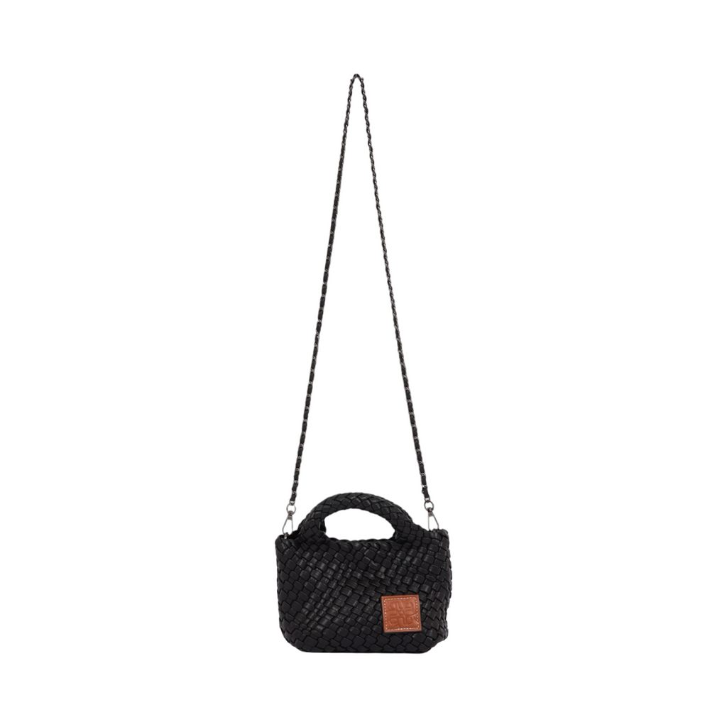 Signature Weave – Hobo Crossbody Bag S – Black