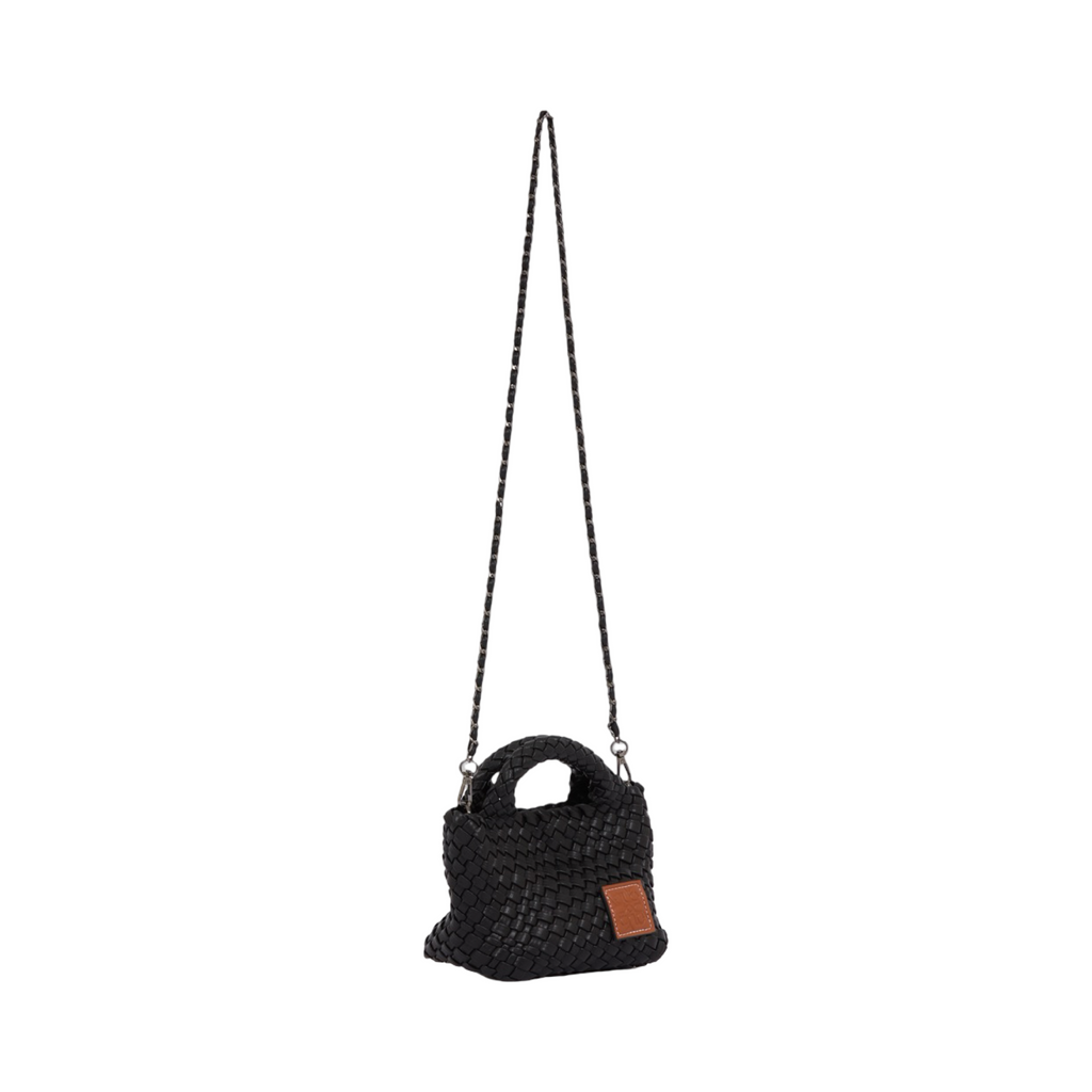Signature Weave – Hobo Crossbody Bag S – Black