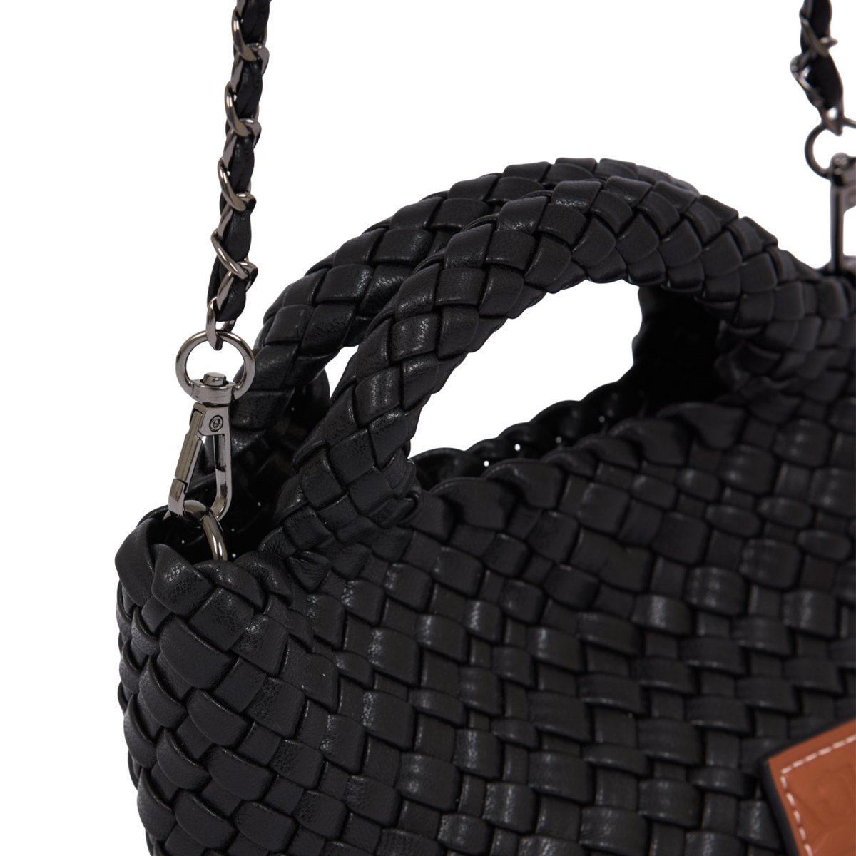Signature Weave – Hobo Crossbody Bag S – Black