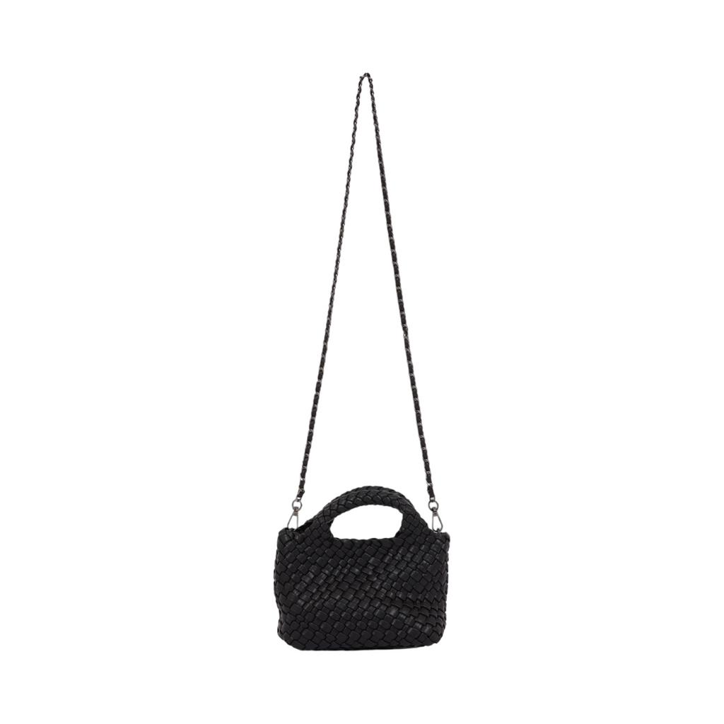Signature Weave – Hobo Crossbody Bag S – Black
