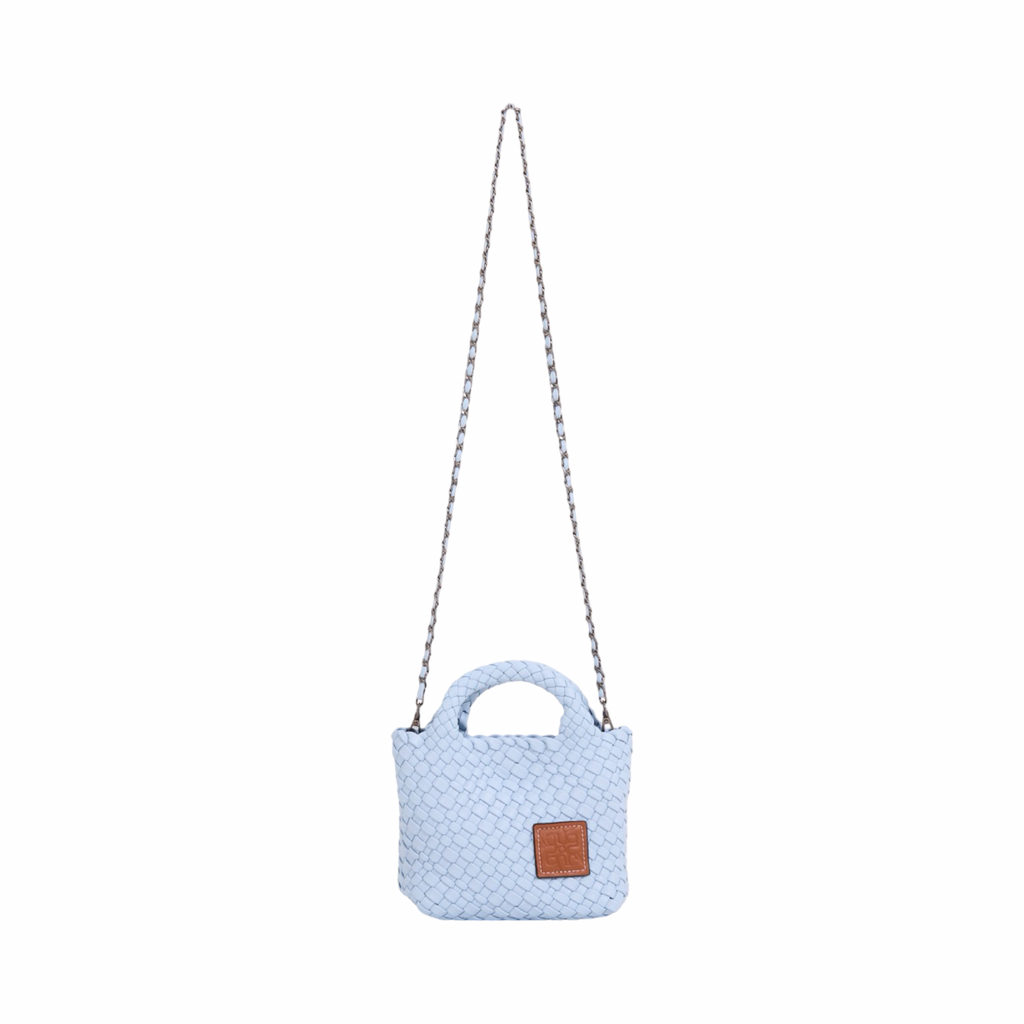 Signature Weave – Hobo Crossbody Bag S – Baby Blue