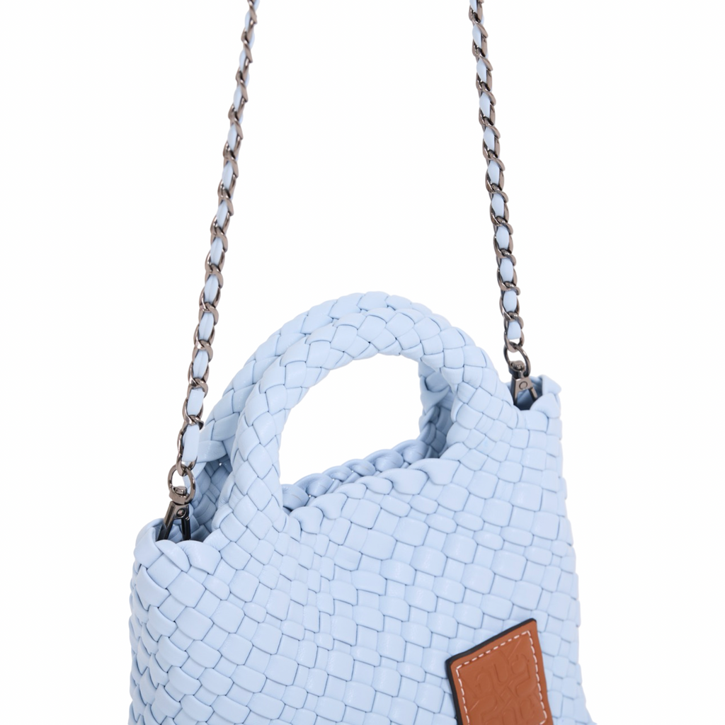 Signature Weave – Hobo Crossbody Bag S – Baby Blue