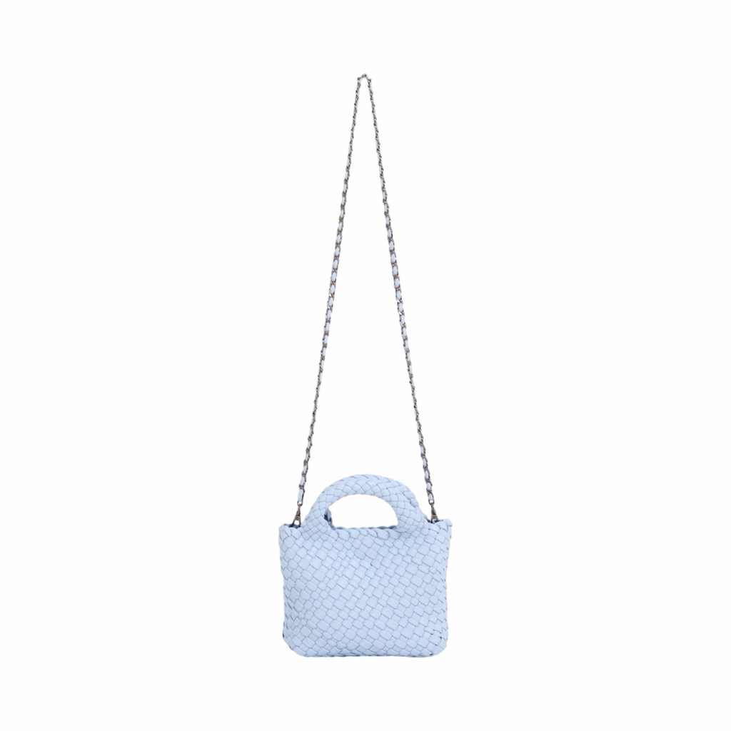 Signature Weave – Hobo Crossbody Bag S – Baby Blue