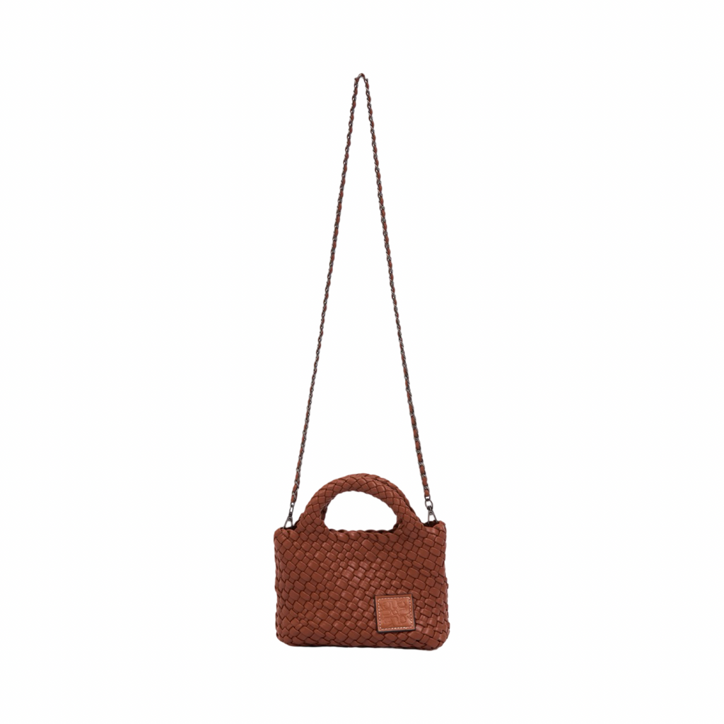 Signature Weave – Hobo Crossbody Bag S – Cinnamon Brown