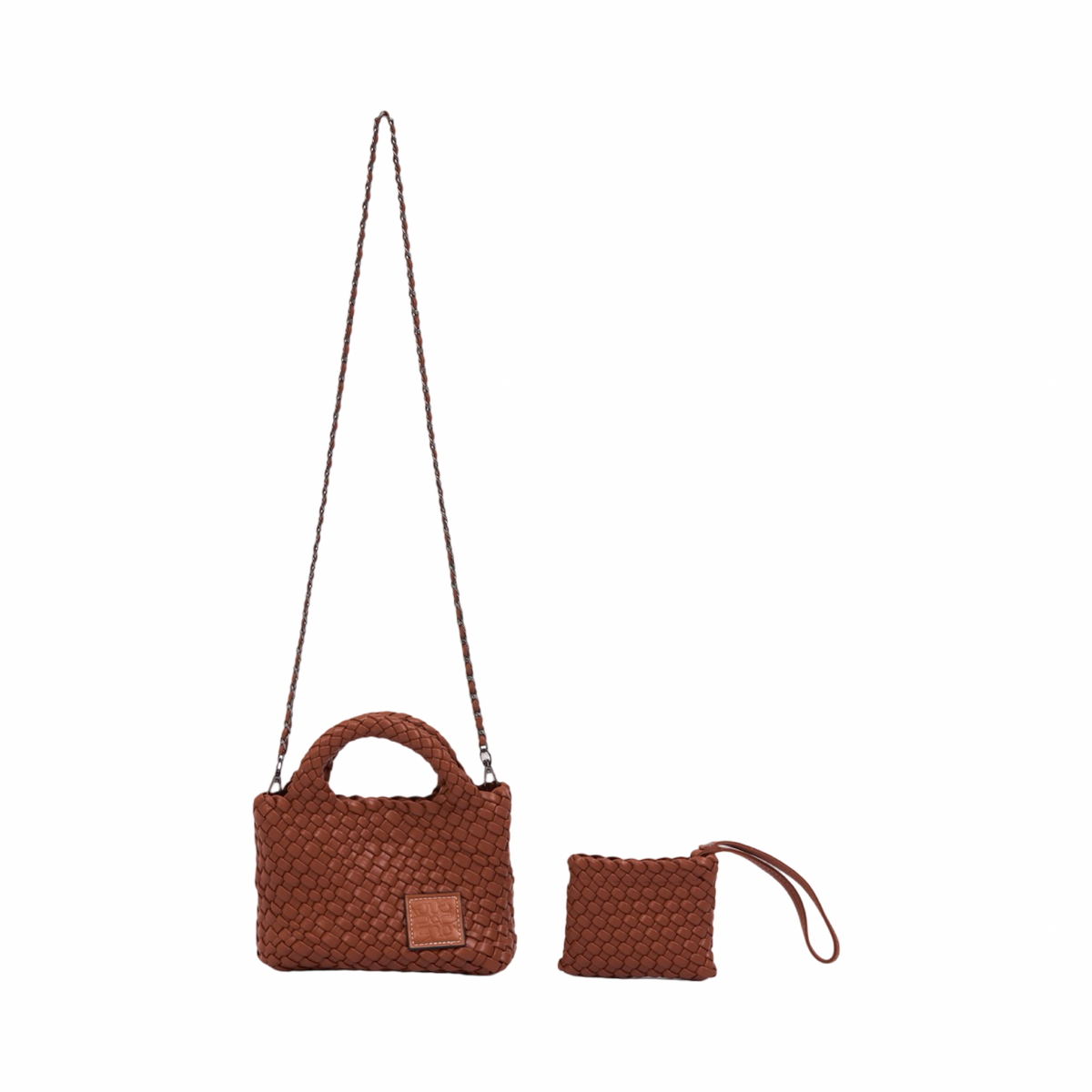 Signature Weave – Hobo Crossbody Bag S – Cinnamon Brown