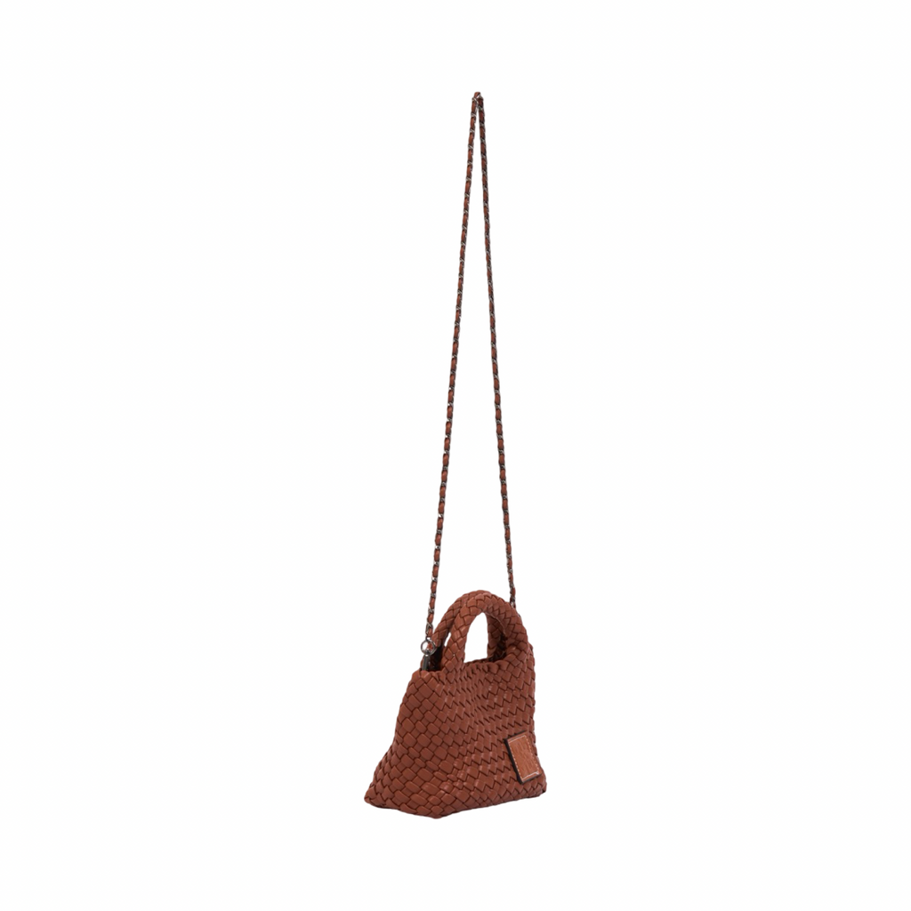 Signature Weave – Hobo Crossbody Bag S – Cinnamon Brown