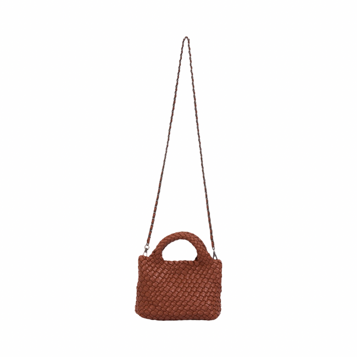 Signature Weave – Hobo Crossbody Bag S – Cinnamon Brown