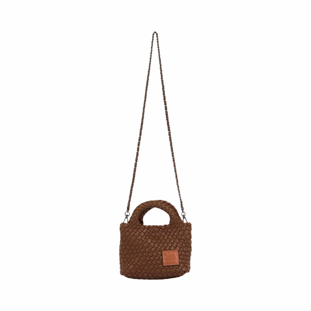 Signature Weave – Hobo Crossbody Bag S – Chestnut