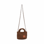 Signature Weave – Hobo Crossbody Bag S – Chestnut