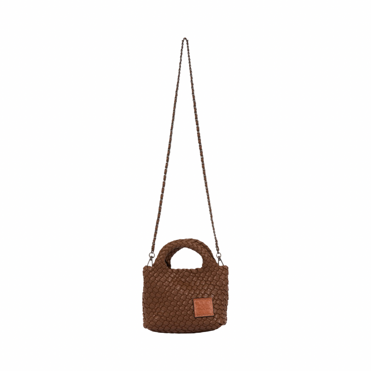 Signature Weave – Hobo Crossbody Bag S – Chestnut