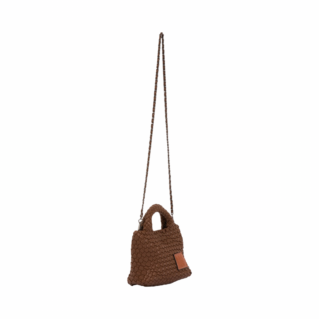 Signature Weave – Hobo Crossbody Bag S – Chestnut
